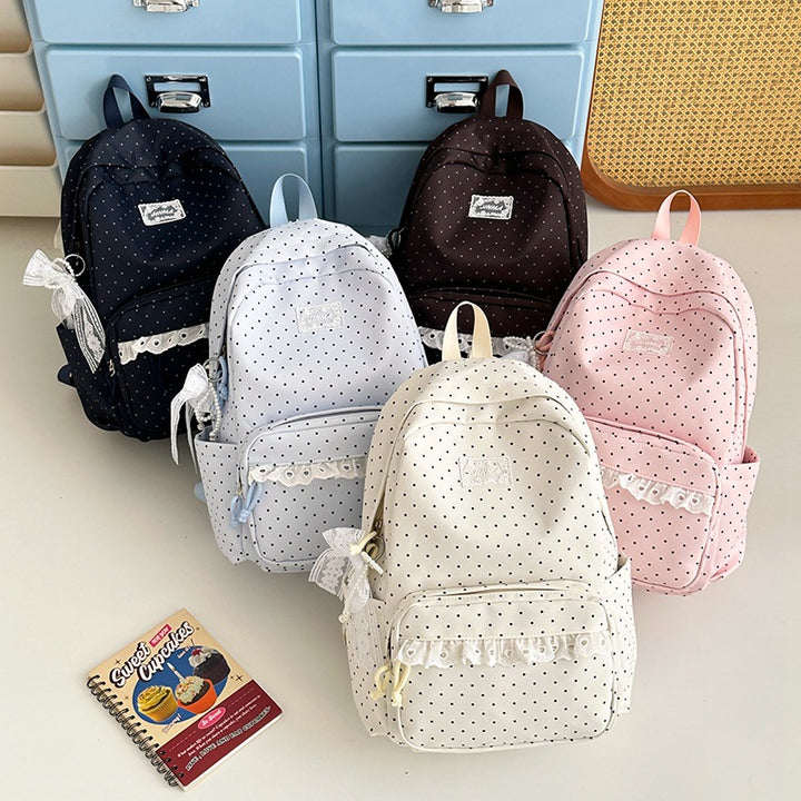 Charming Polka Dot School Backpack Kalsten