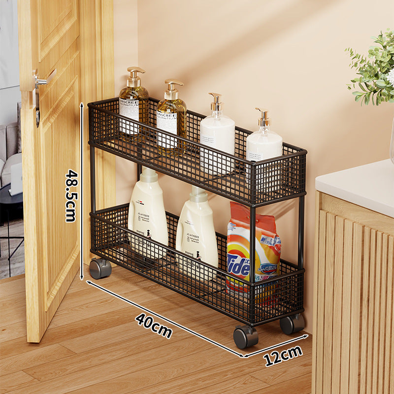 Slim Overdoor Three-Tier Wire Mesh Storage Organizer
