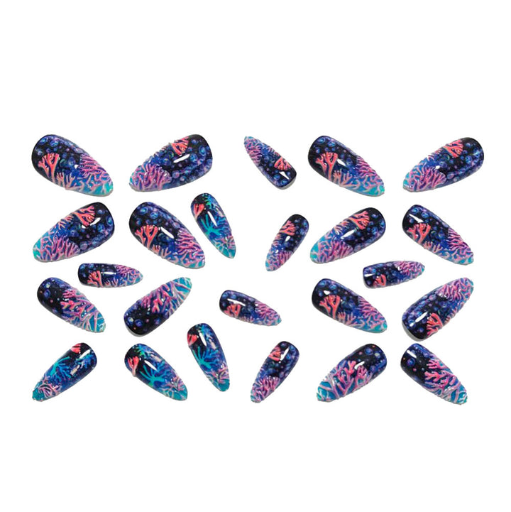 Artifical nails with sea coral design Kalsten