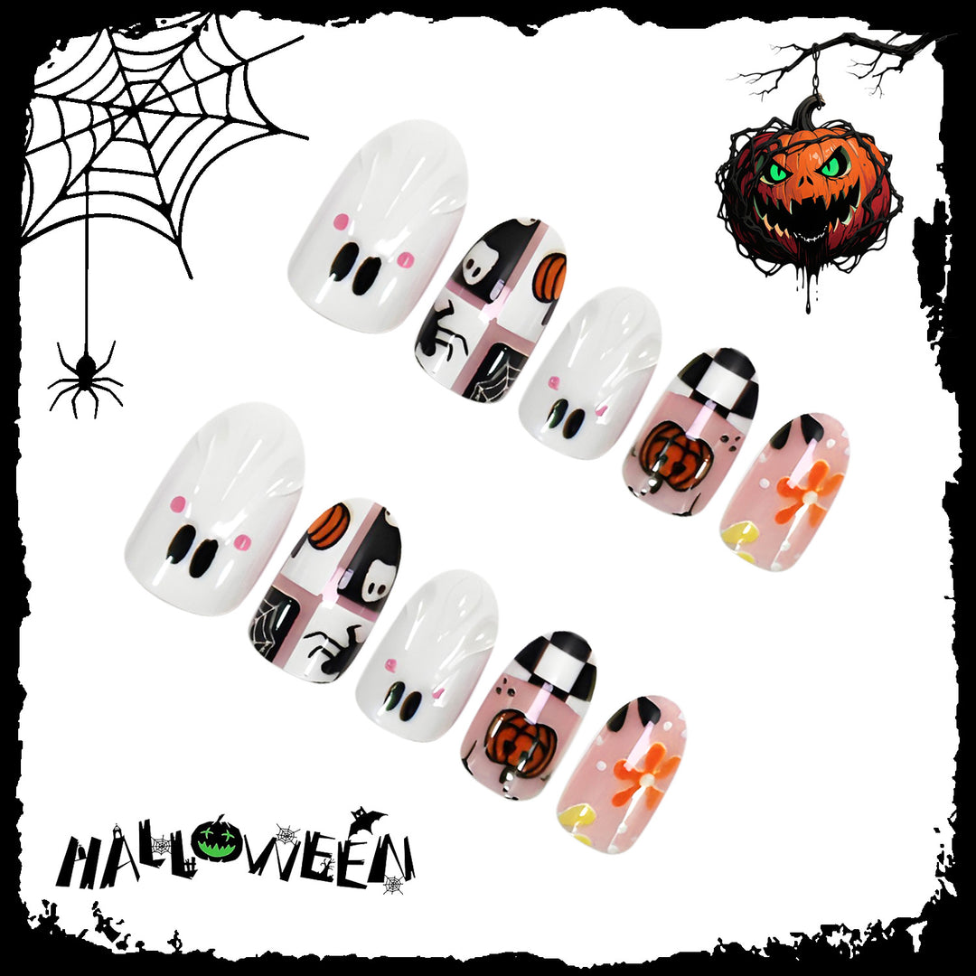 Artificial nail set with seasonal Halloween motifs Kalsten