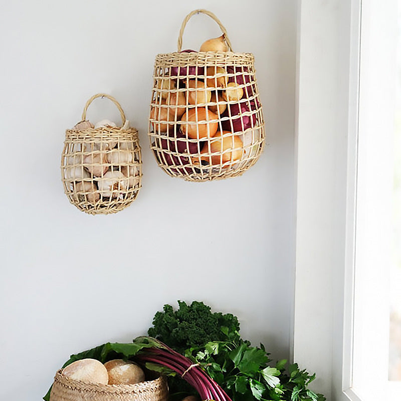 Handmade storage basket made of natural material Kalsten