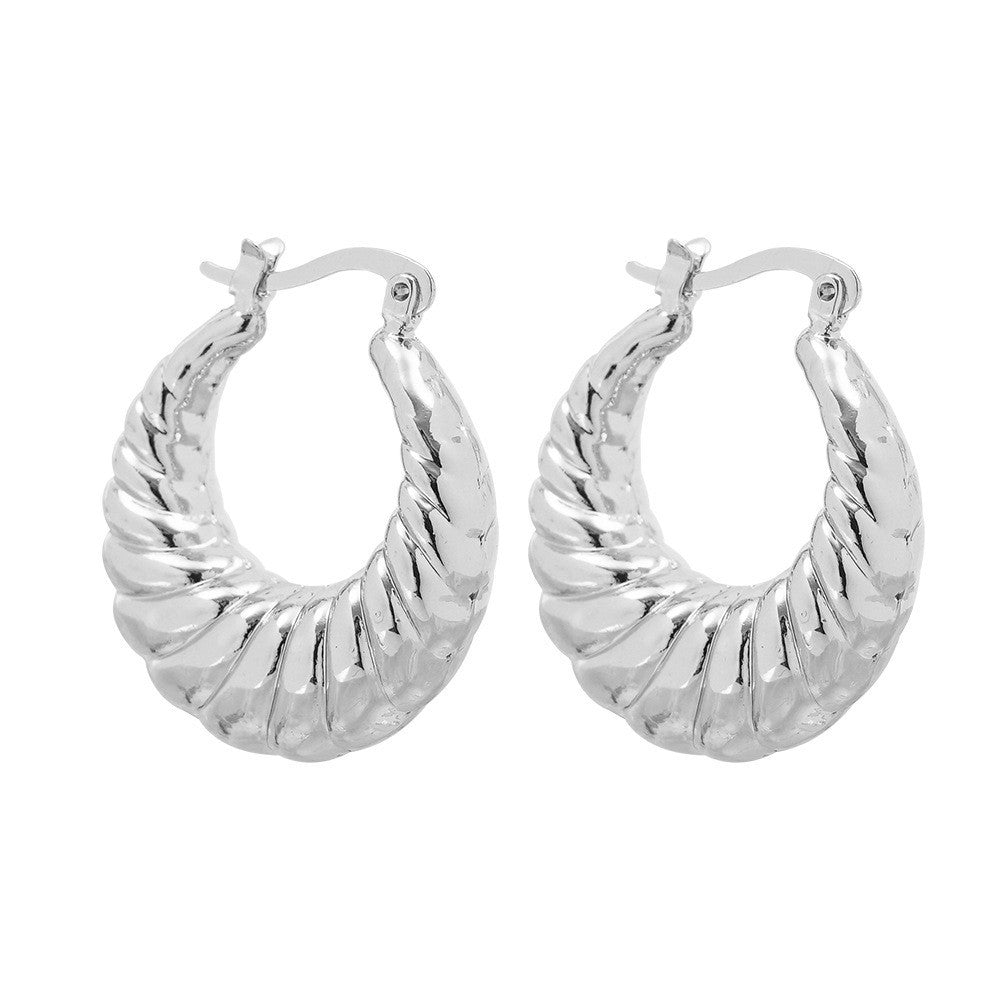 Sleek Curved Huggie Earrings Kalsten