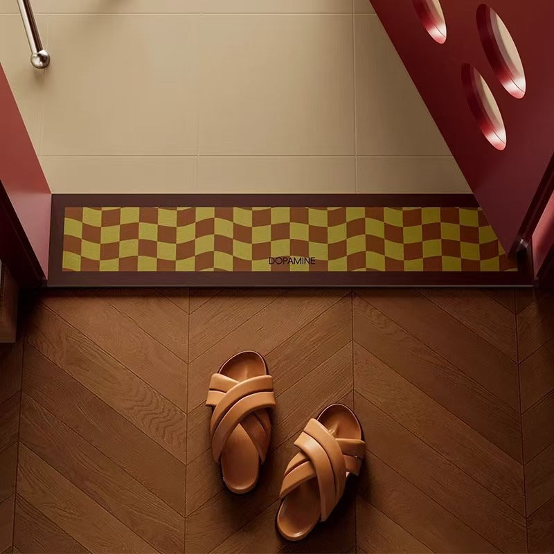 Stylish Checkered Entrance Mat