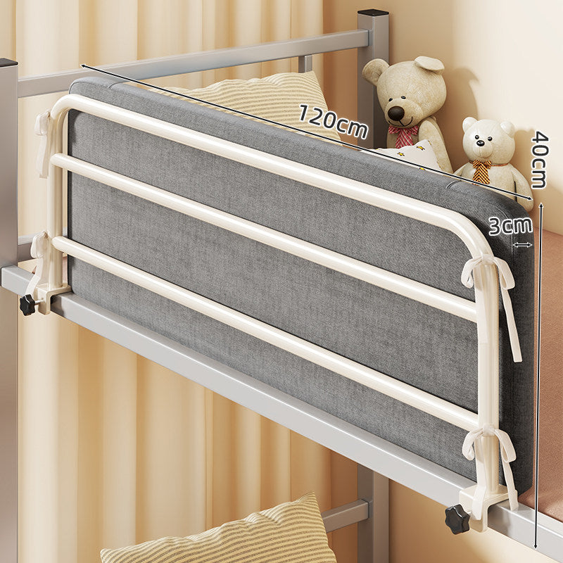 Padded Clamp-Mounted Bed Safety Rail with Fabric Panel