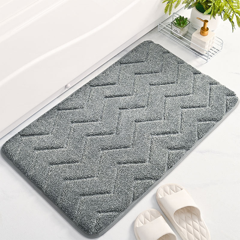 Herringbone Pattern Soft Bathroom Mat Kalsten