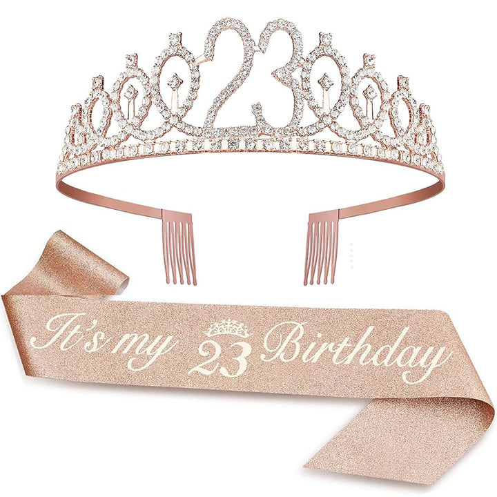 Ladies Crystal Princess Crown with 30 & Fabulous lettering Kalsten