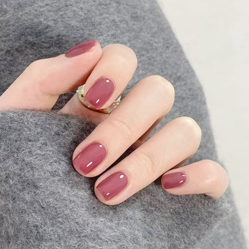 Elegant Coffin-Shaped Press-On Nails