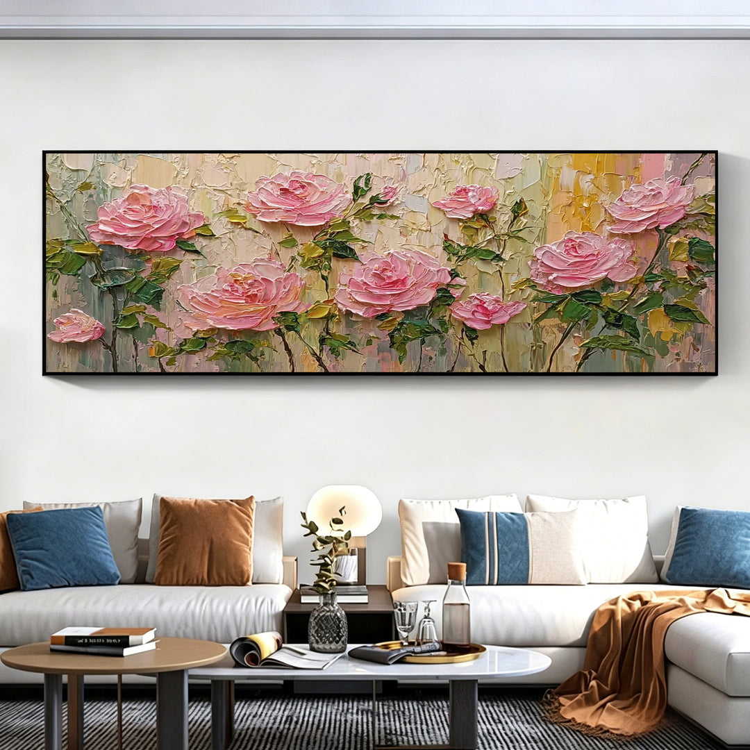 Elegant Textured Floral Canvas Artwork for Home