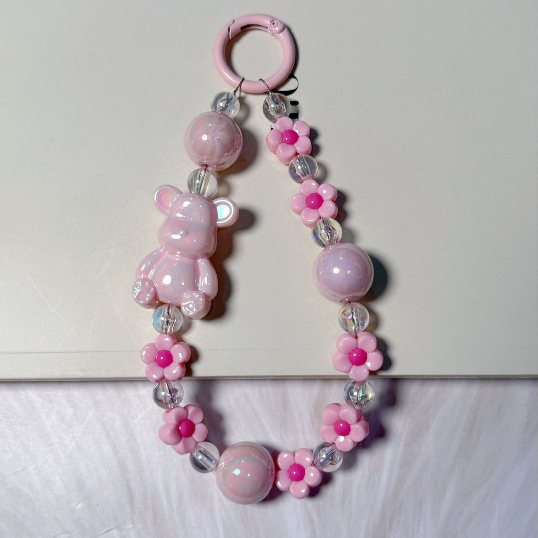 Playful Bear-Themed Beaded Keychain kalsten