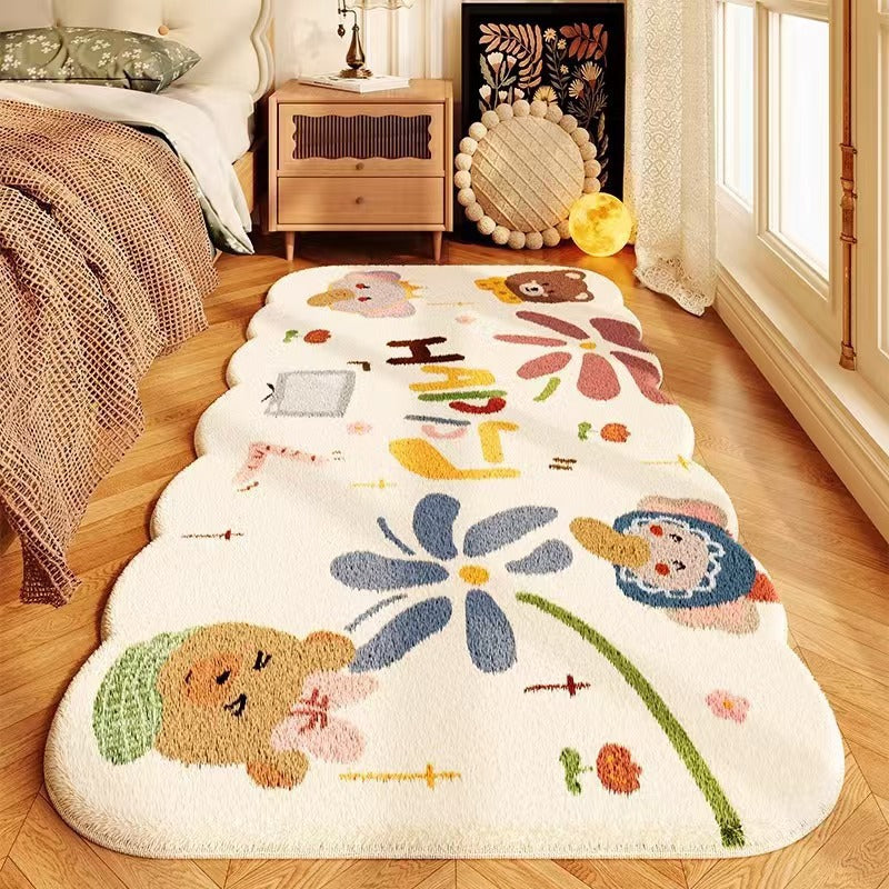 Decorative Cartoon Themed Plush Area Rug