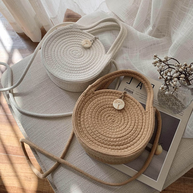 Handmade round bag with elegant design Kalsten