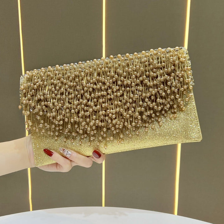 Beaded Fringe Evening Clutch