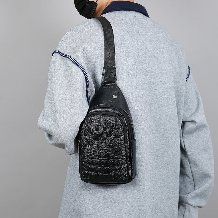 Stylish Crocodile Texture Sling Bag