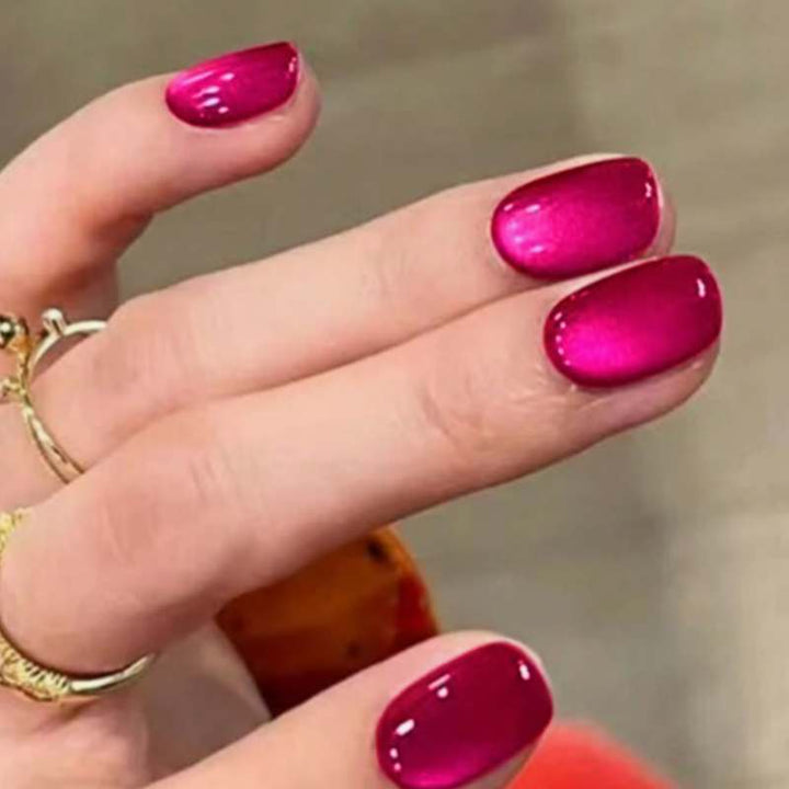 Glossy Short Press-On Nail Set with Radiant Finish Kalsten