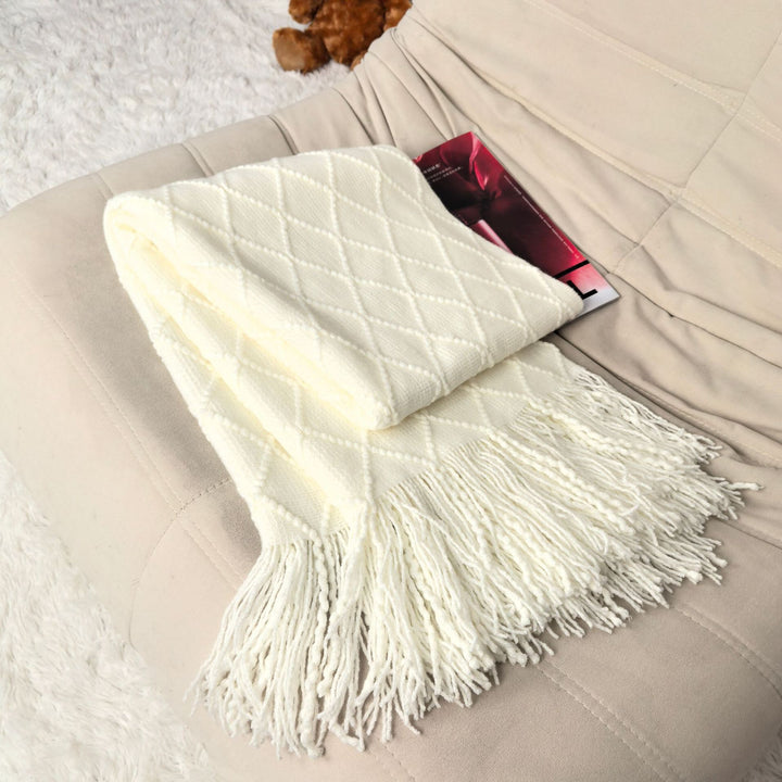Textured Woven Throw Blanket Kalsten