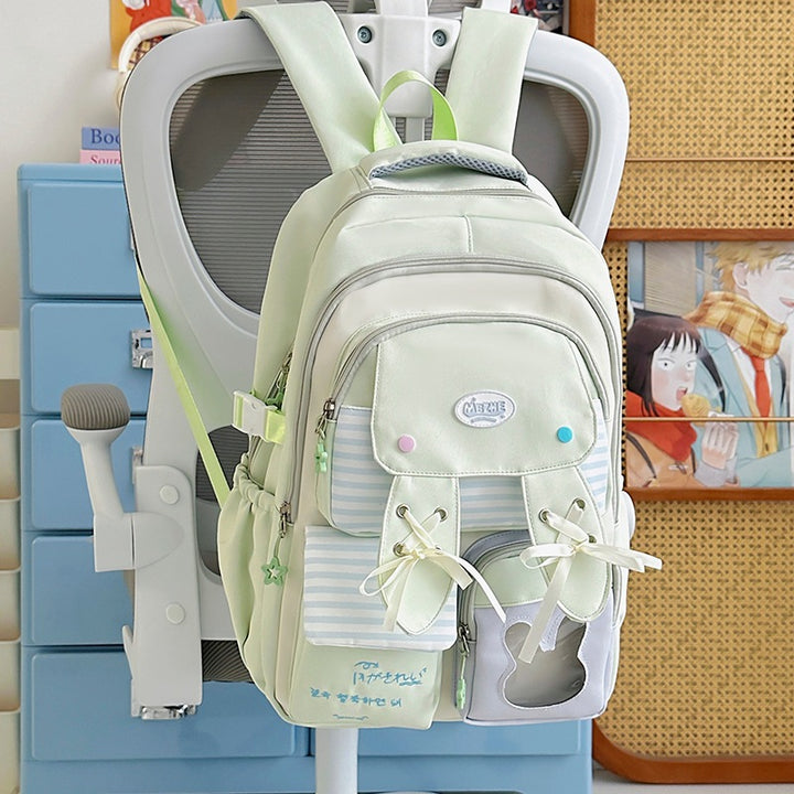 Playful Bunny-Ear Print Backpack Kalsten
