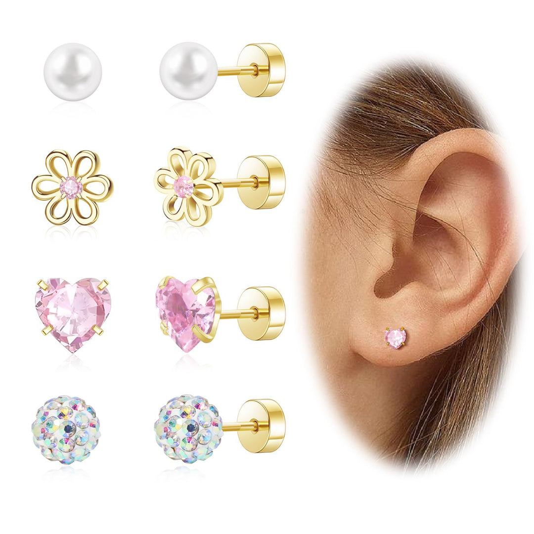 Gemstone Stud Earring Set Kalsten