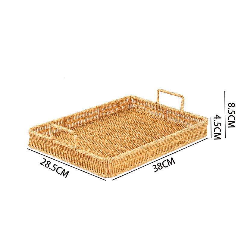 Women's Rectangular Basket with Integrated Handles Kalsten