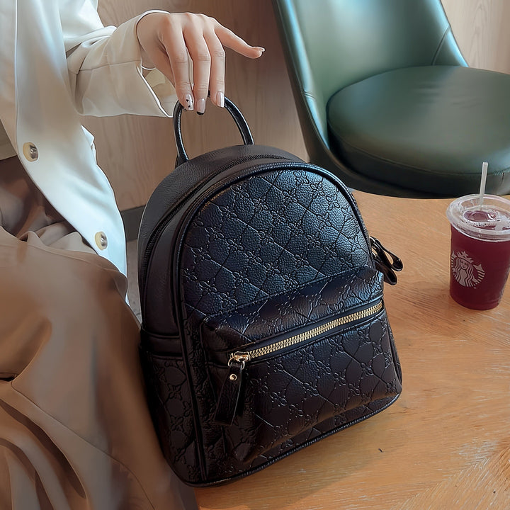 Floral Textured Mini Backpack Kalsten