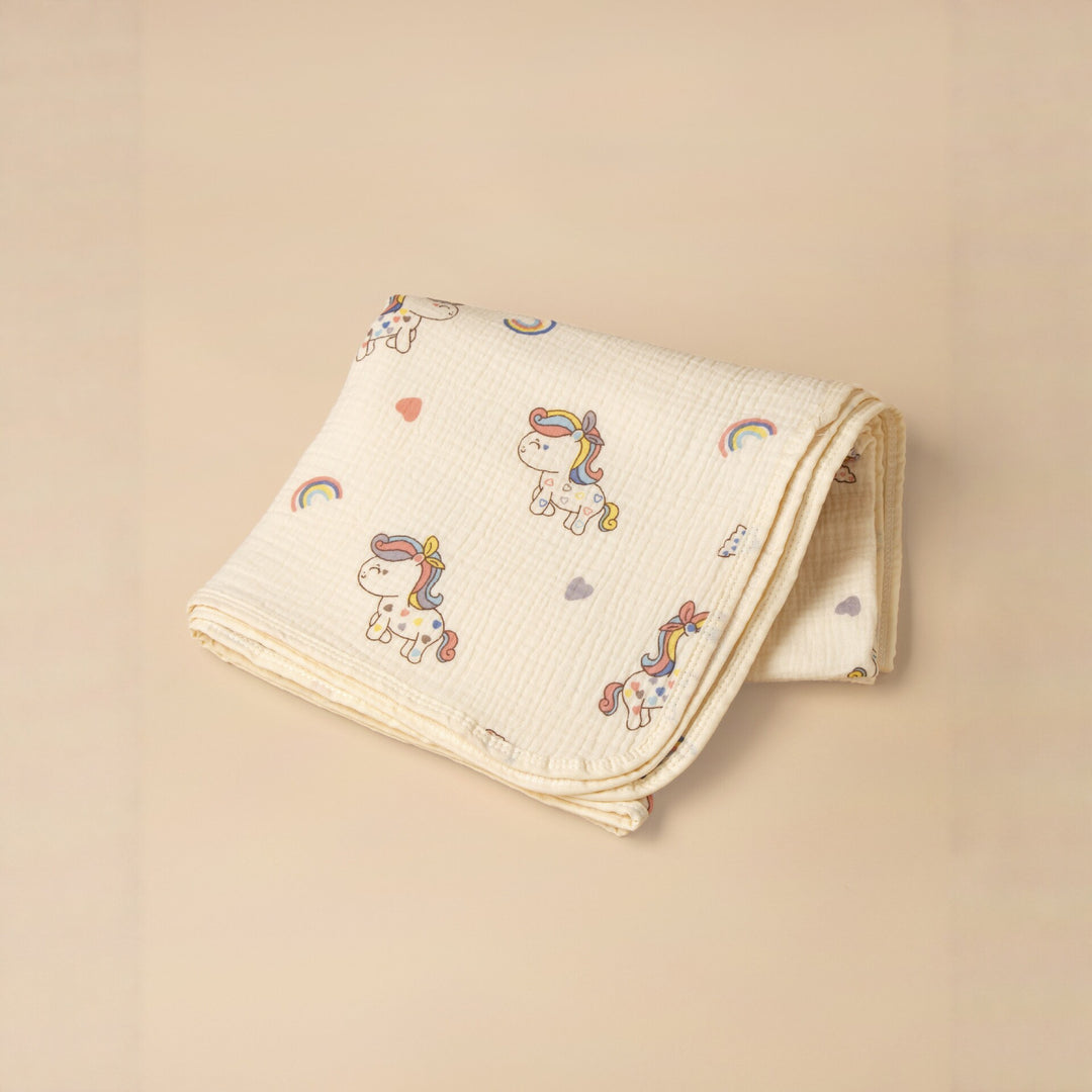 Soft Cotton Vehicle Print Muslin Blanket kalsten