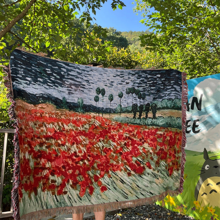 Artistic Landscape Tapestry Throw