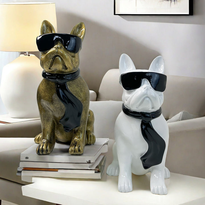 Colorful Bulldog Decoration Figure made of Resin Kalsten