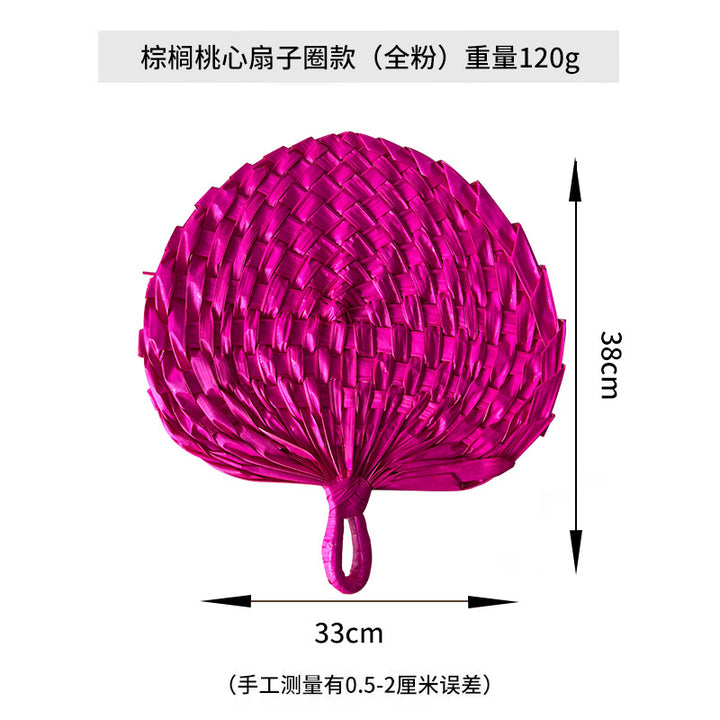 Women hand-woven fan made of natural material Kalsten