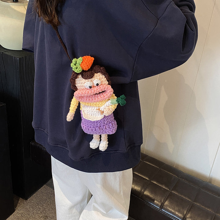 Playful Crochet Character Backpack