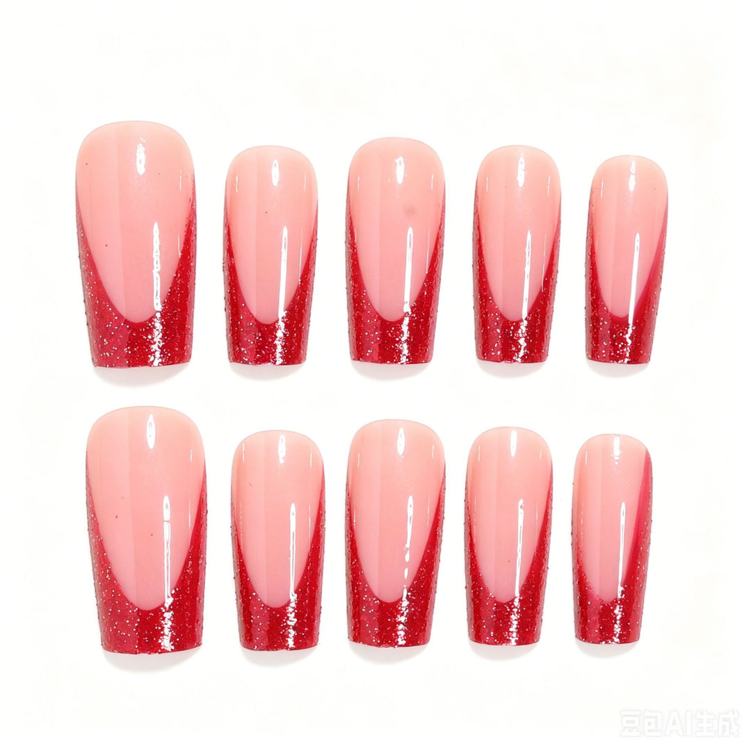 Glitter Tip Stiletto Press-On Nail Set Kalsten