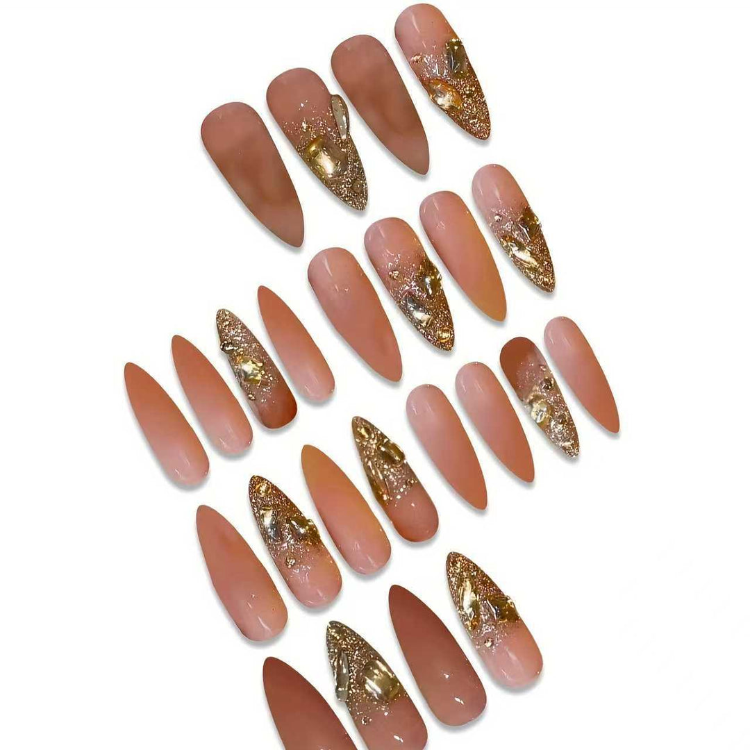 Luxury Glittering Nail Extensions Kalsten