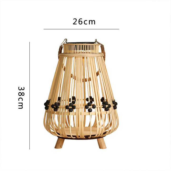 Decorative light source with natural rattan Kalsten
