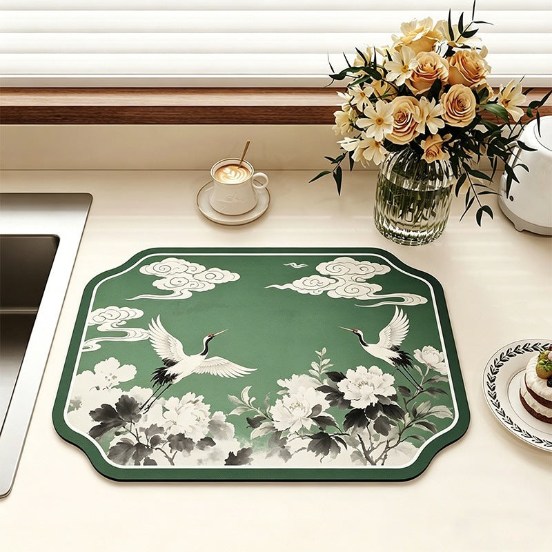 Floral Design Comfort Kitchen Mat for Home