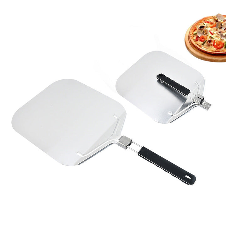 long-handled perforated pizza peel set with wooden handle stainless steel cutter and triangle server Kalsten