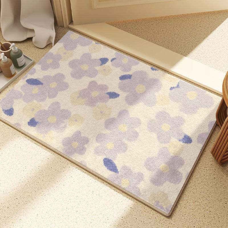 Ghost-Themed Plush Bath Mat for Bathroom