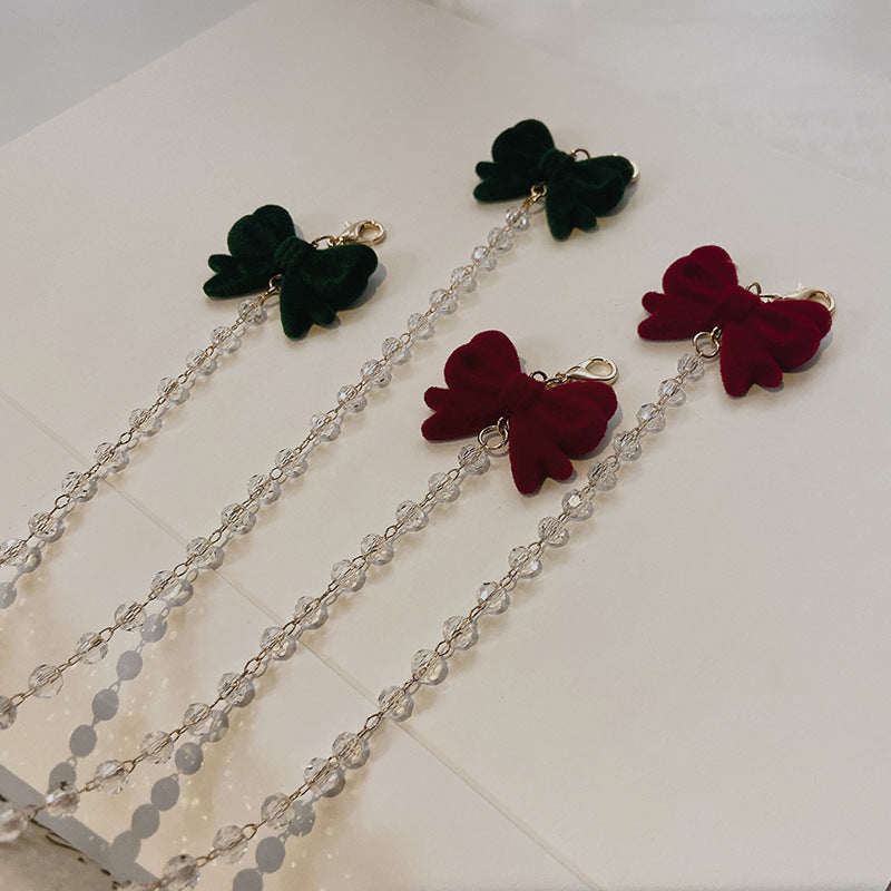 Jewelry holder chain with velvet bow pendant Kalsten