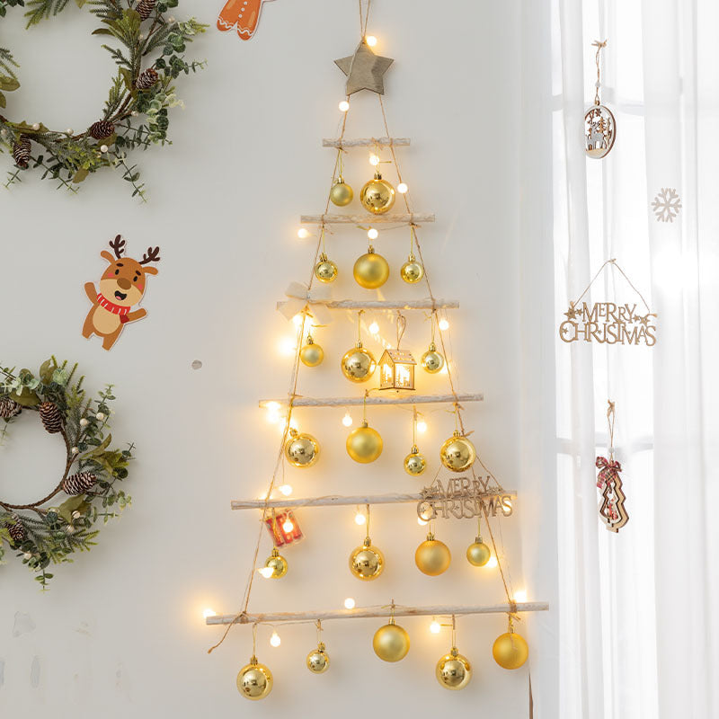Wooden Christmas Tree Wall Decoration