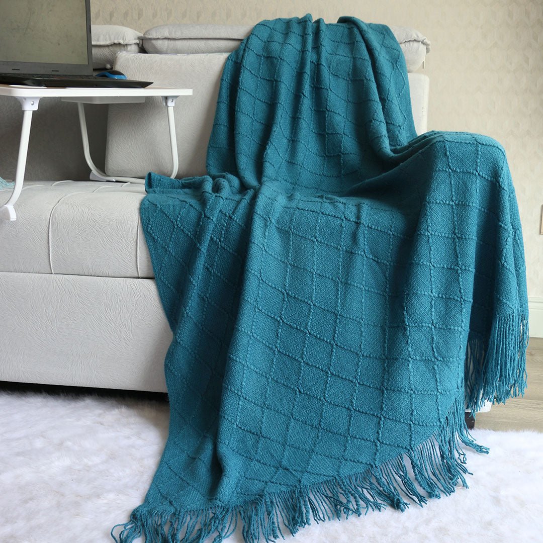 Textured Woven Throw Blanket Kalsten
