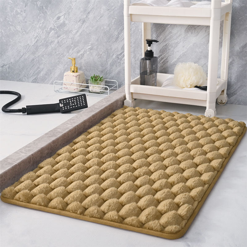 Plush Bubble-Textured Bath Mat