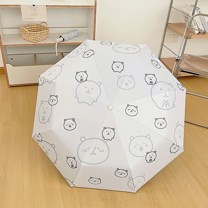 Women's Automatic Folding Umbrella with Playful Animal Design Kalsten