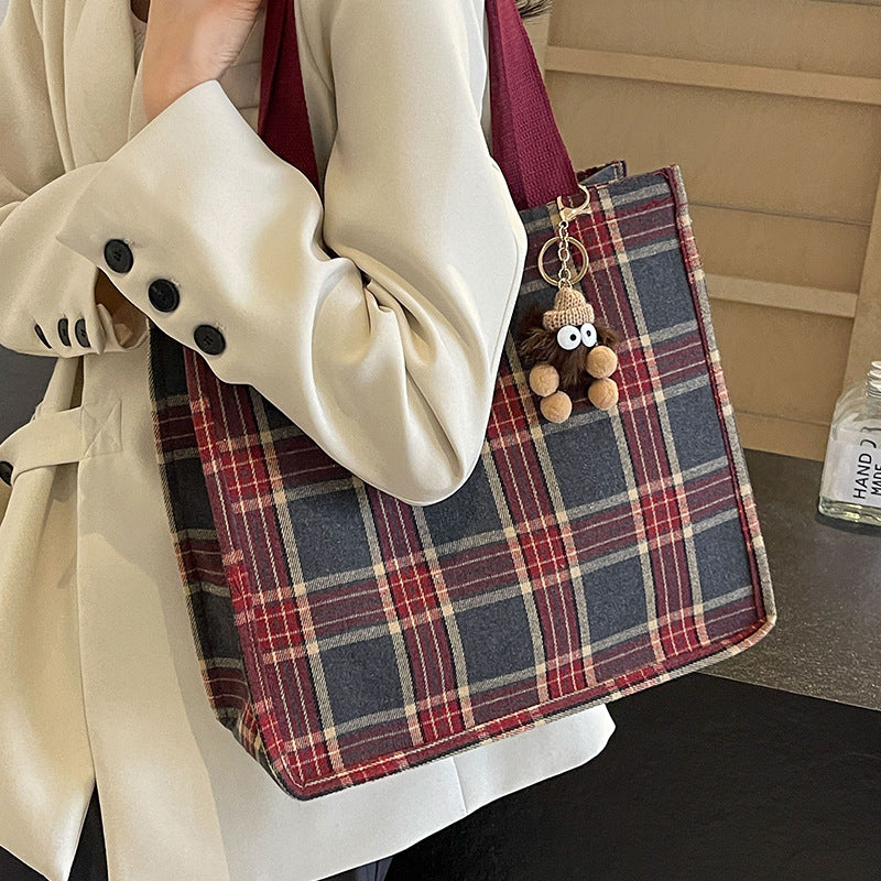 Plaid Tote Bag