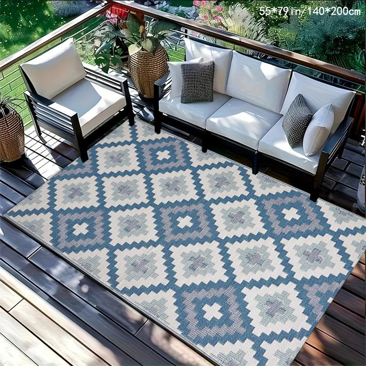 Outdoor Checkerboard Area Rug
