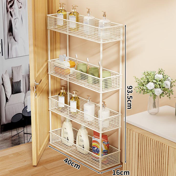 Slim Overdoor Three-Tier Wire Mesh Storage Organizer