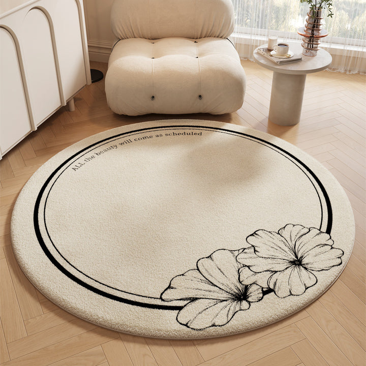 Decorative Pumpkin-Themed Round Area Rug