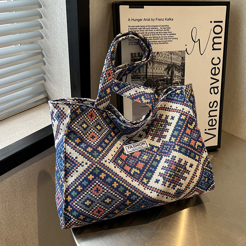 Decorative Patterned Fabric Tote Bag