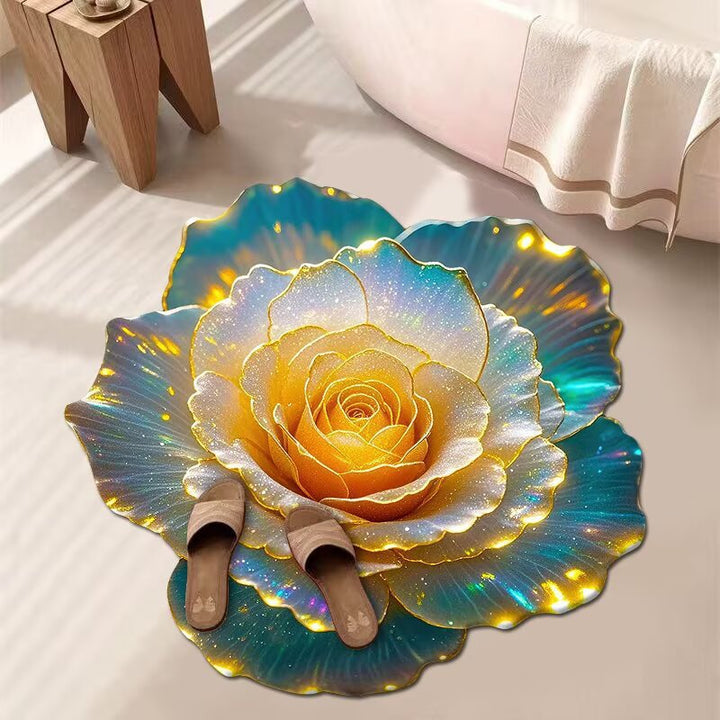 Artistic Floral Bath Mat