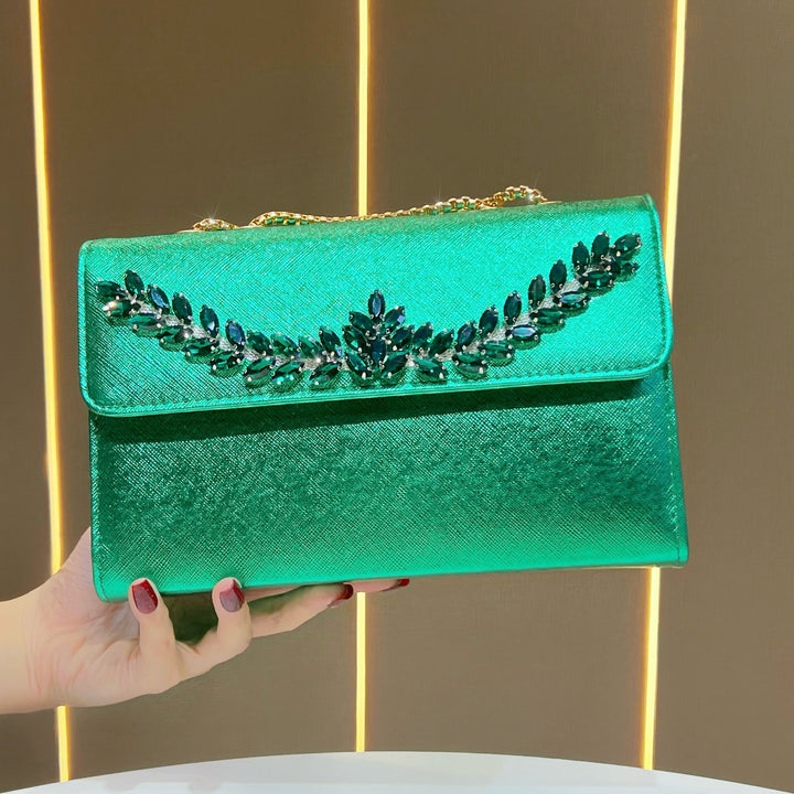 Crystal-Embellished Evening Bag