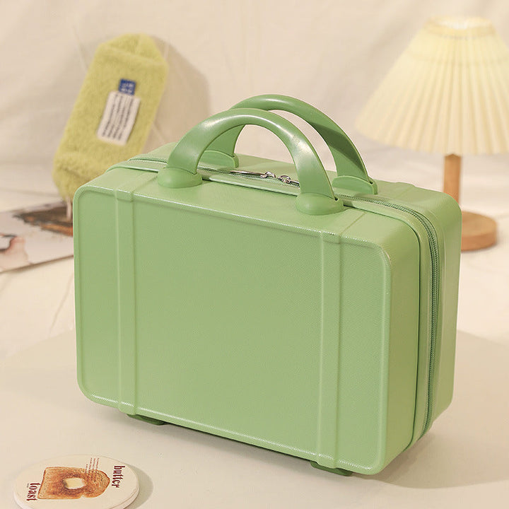 structured hard-shell vanity travel case with dual top handles and lockable zipper Kalsten