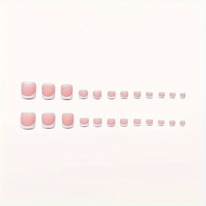 Stylish French Tip Nail and Toe Set Kalsten