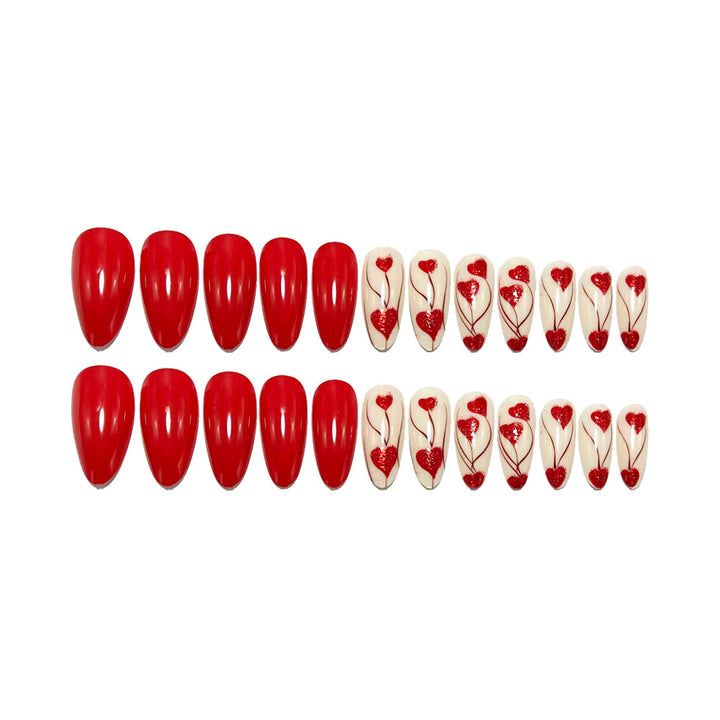 Art nails in elegant heart design Kalsten