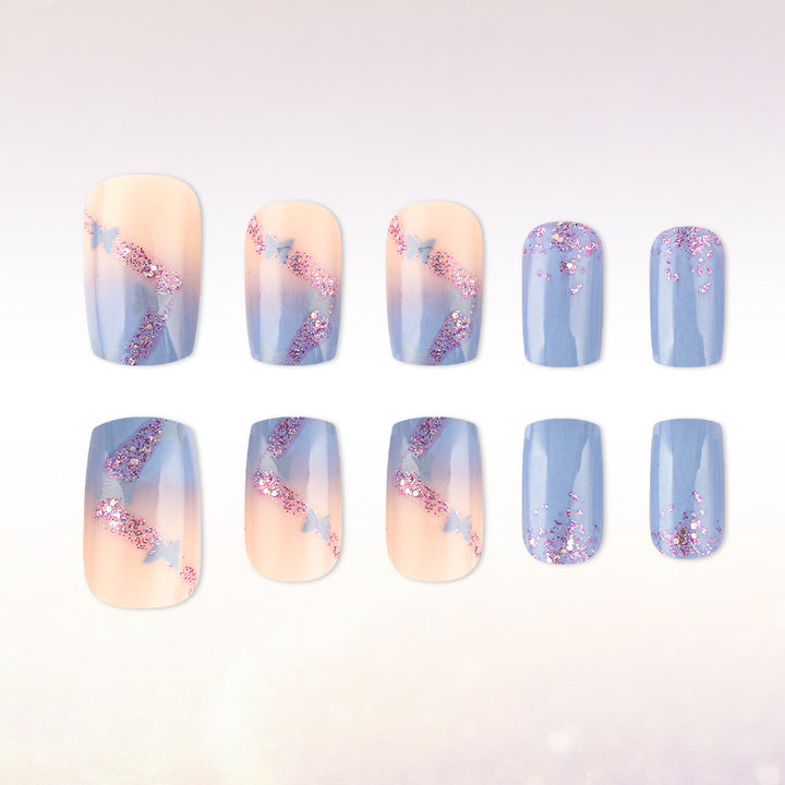 Artistic Glitter Ombre Press-On Nails Kalsten
